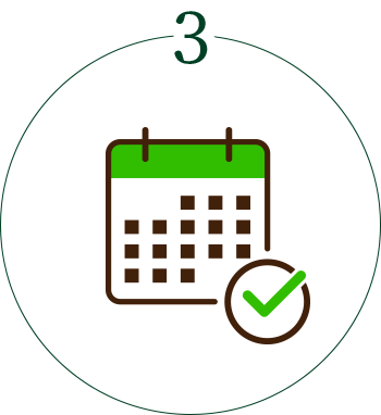 ご希望の日時を選んで予約完了です